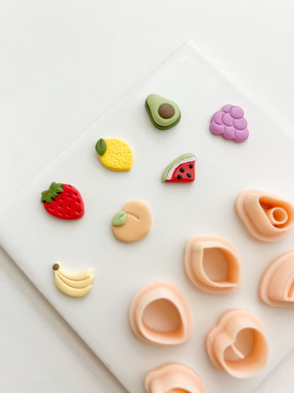 Fruit Stud Pack Clay Cutter | Fruit Stud Pack Polymer Clay Cutter for DIY Summer Earrings Cute Fruit-Themed Jewelry and Handmade Fresh Accessories