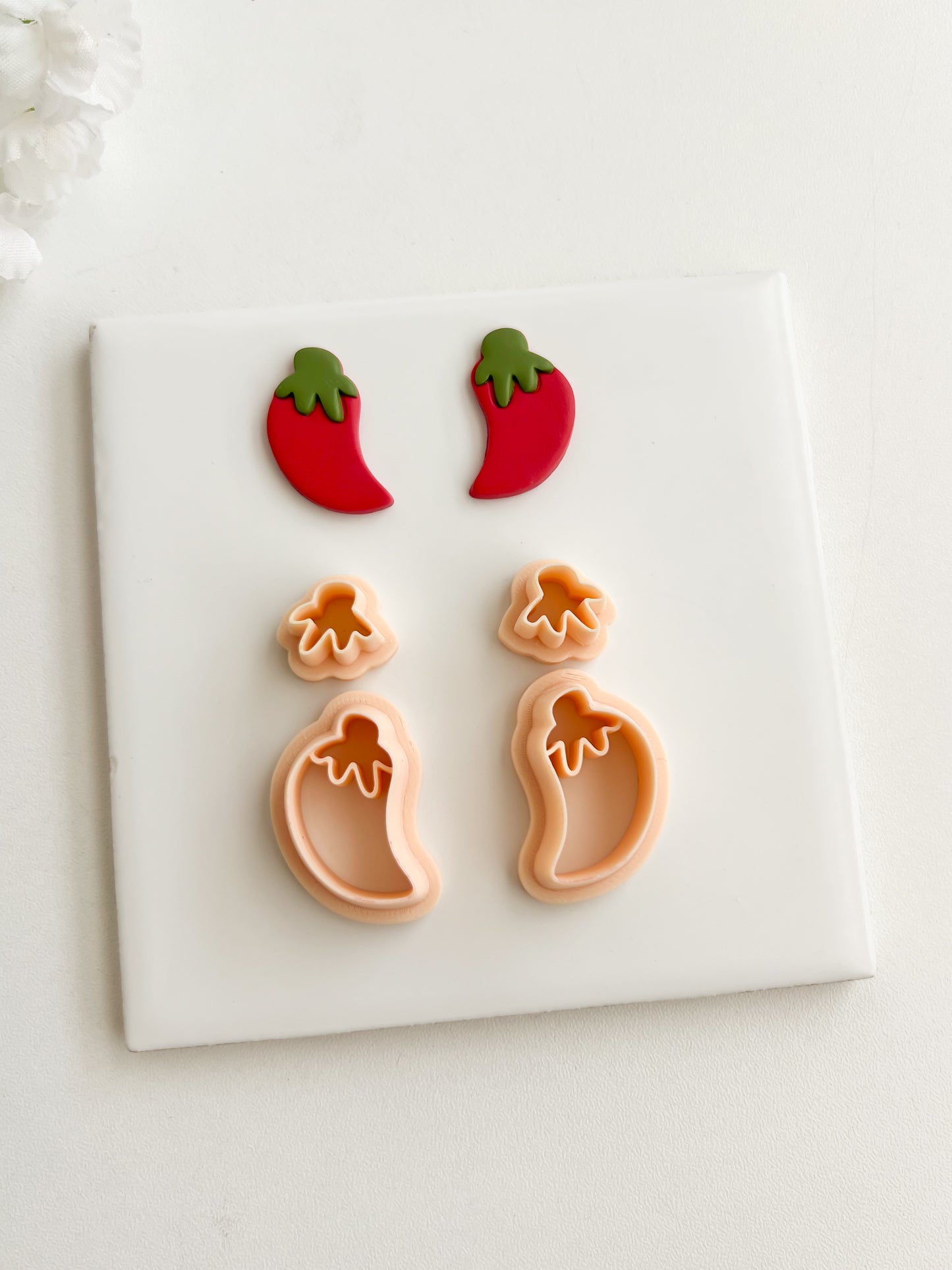 Chili Pepper Clay Cutter | Chili Pepper Polymer Clay Cutter for DIY Spicy Earrings Food-Themed Jewelry and Handmade Fun Accessories