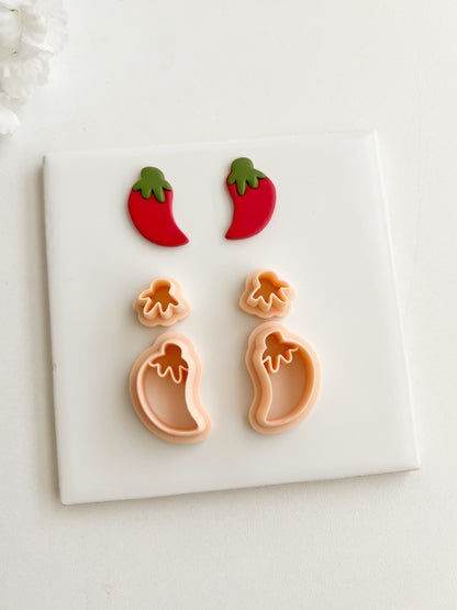 Chili Pepper Clay Cutter | Chili Pepper Polymer Clay Cutter for DIY Spicy Earrings Food-Themed Jewelry and Handmade Fun Accessories