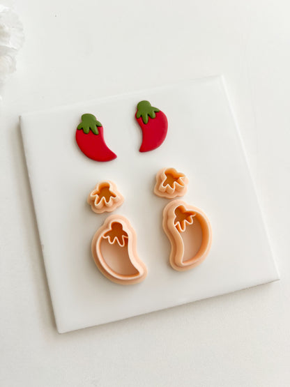 Chili Pepper Clay Cutter | Chili Pepper Polymer Clay Cutter for DIY Spicy Earrings Food-Themed Jewelry and Handmade Fun Accessories