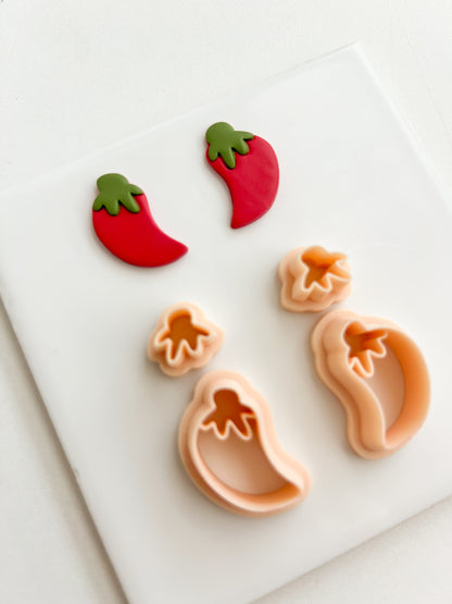 Chili Pepper Clay Cutter | Chili Pepper Polymer Clay Cutter for DIY Spicy Earrings Food-Themed Jewelry and Handmade Fun Accessories