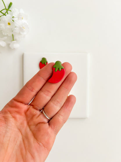 Chili Pepper Clay Cutter | Chili Pepper Polymer Clay Cutter for DIY Spicy Earrings Food-Themed Jewelry and Handmade Fun Accessories