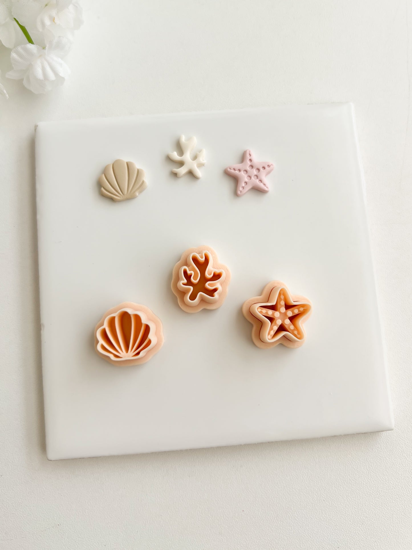 Ocean Trio Clay Cutter | Ocean Trio Polymer Clay Cutter for DIY Beach Earrings Coastal Jewelry and Handmade Summer Accessories