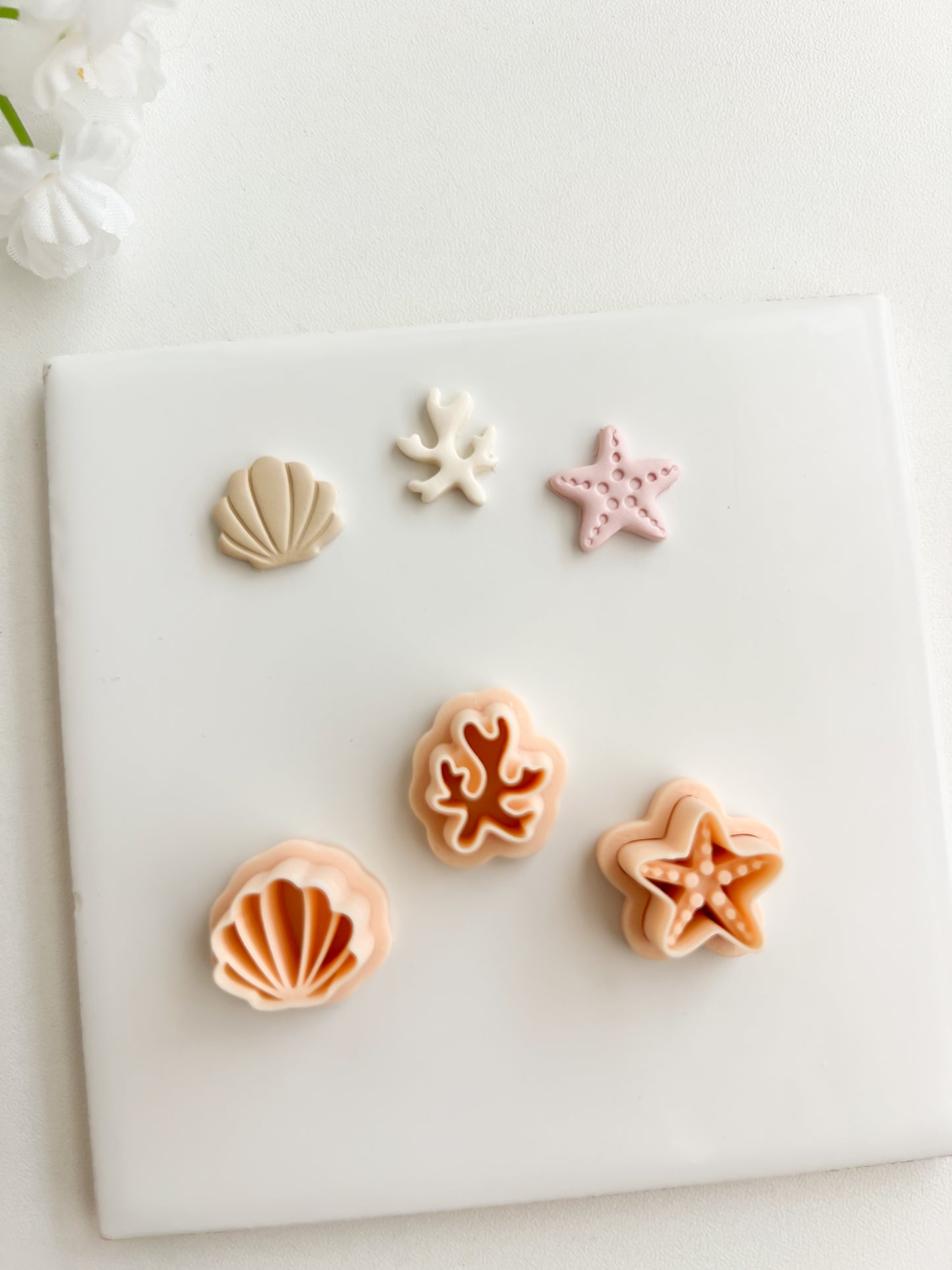 Ocean Trio Clay Cutter | Ocean Trio Polymer Clay Cutter for DIY Beach Earrings Coastal Jewelry and Handmade Summer Accessories