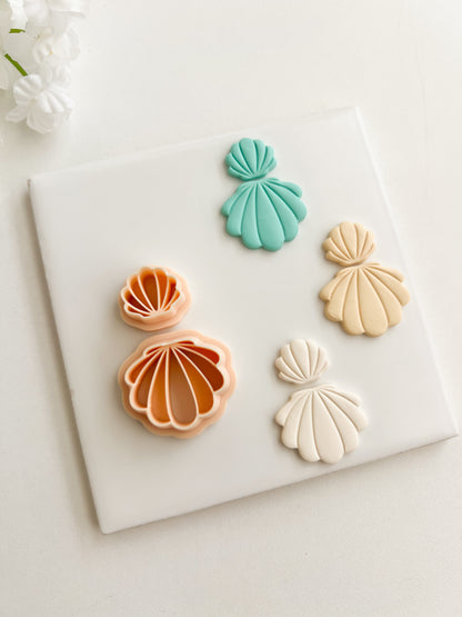 Seashell Dangle No. 1 Clay Cutter | Seashell Dangle No. 1 Polymer Clay Cutter for DIY Beach Earrings Nautical-Themed Jewelry and Handmade Ocean Accessories