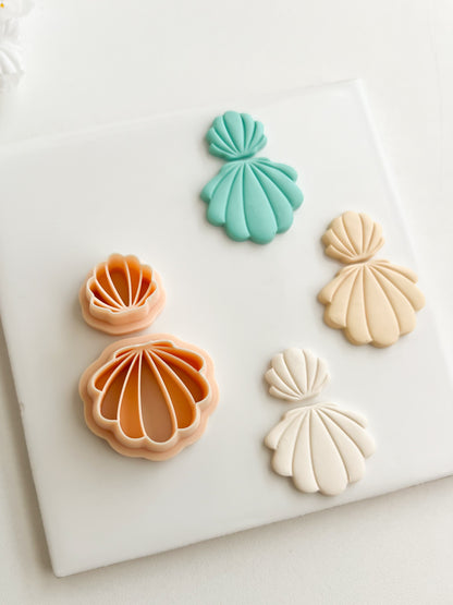 Seashell Dangle No. 1 Clay Cutter | Seashell Dangle No. 1 Polymer Clay Cutter for DIY Beach Earrings Nautical-Themed Jewelry and Handmade Ocean Accessories