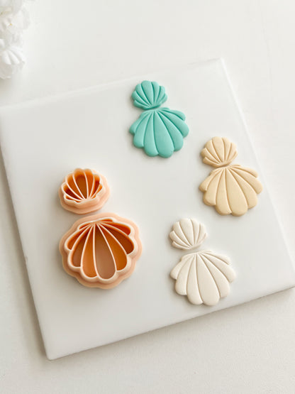 Seashell Dangle No. 1 Clay Cutter | Seashell Dangle No. 1 Polymer Clay Cutter for DIY Beach Earrings Nautical-Themed Jewelry and Handmade Ocean Accessories