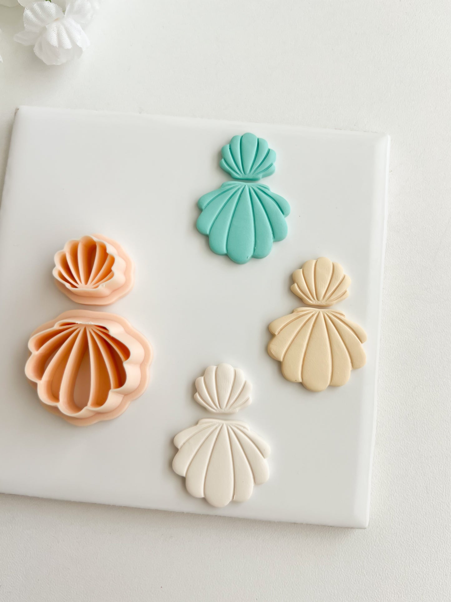 Seashell Dangle No. 1 Clay Cutter | Seashell Dangle No. 1 Polymer Clay Cutter for DIY Beach Earrings Nautical-Themed Jewelry and Handmade Ocean Accessories