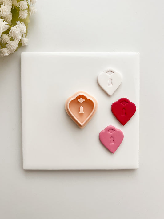 Heart Lock Clay Cutter | Heart Lock Polymer Clay Cutter for DIY Romantic Earrings Key to My Heart Jewelry and Handmade Love Accessories