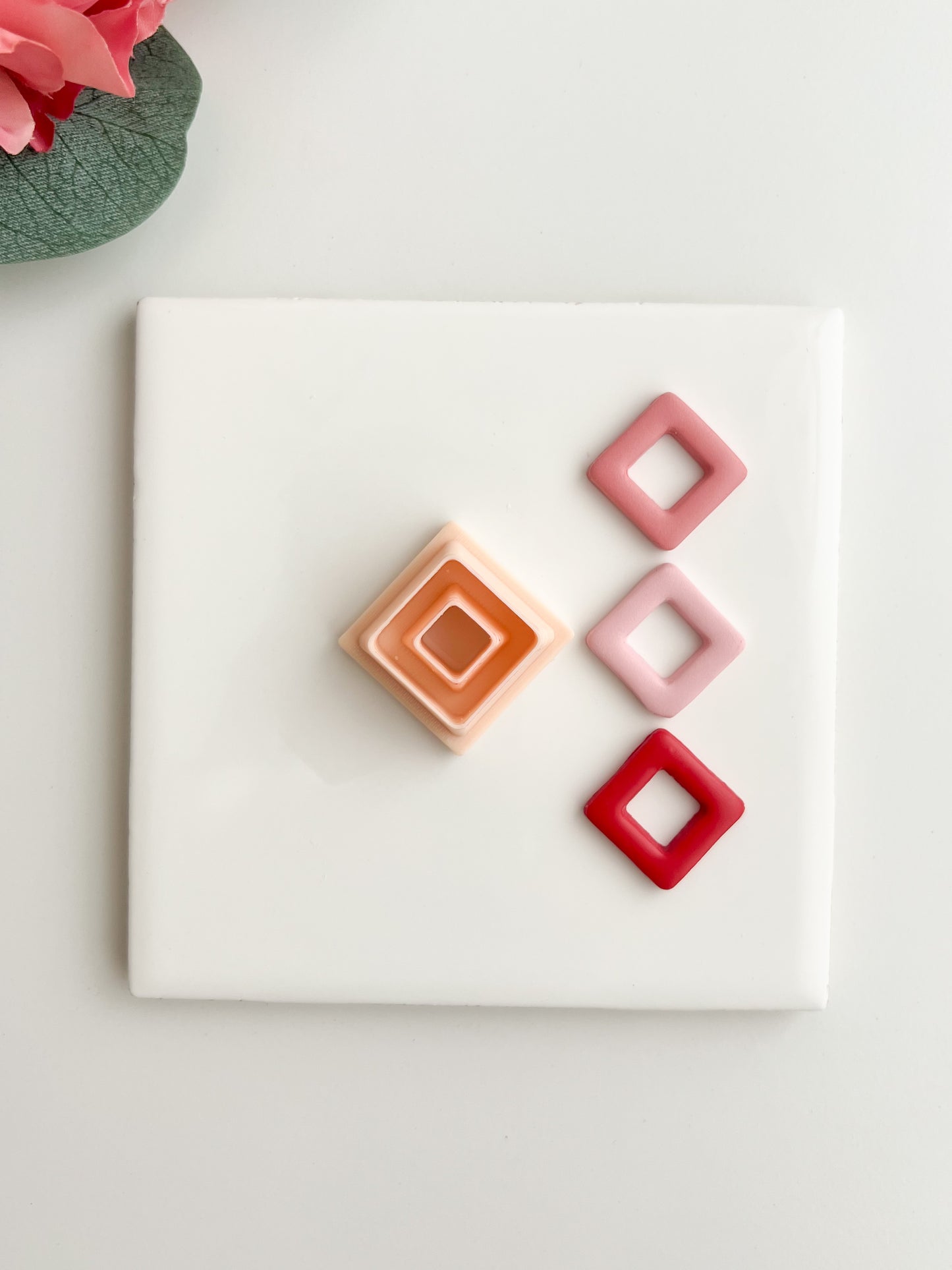 Diamond Cutout Dangle Clay Cutter | Diamond Cutout Dangle Polymer Clay Cutter for DIY Statement Earrings Chic-Themed Jewelry and Handmade Elegant Accessories