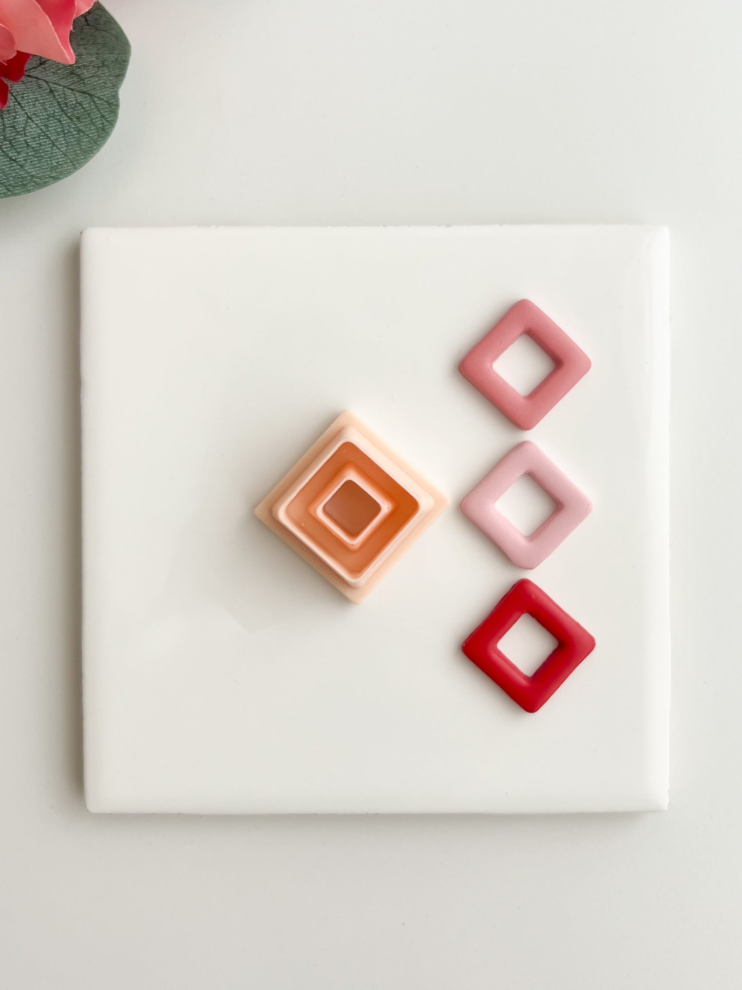 Diamond Cutout Dangle Clay Cutter | Diamond Cutout Dangle Polymer Clay Cutter for DIY Statement Earrings Chic-Themed Jewelry and Handmade Elegant Accessories
