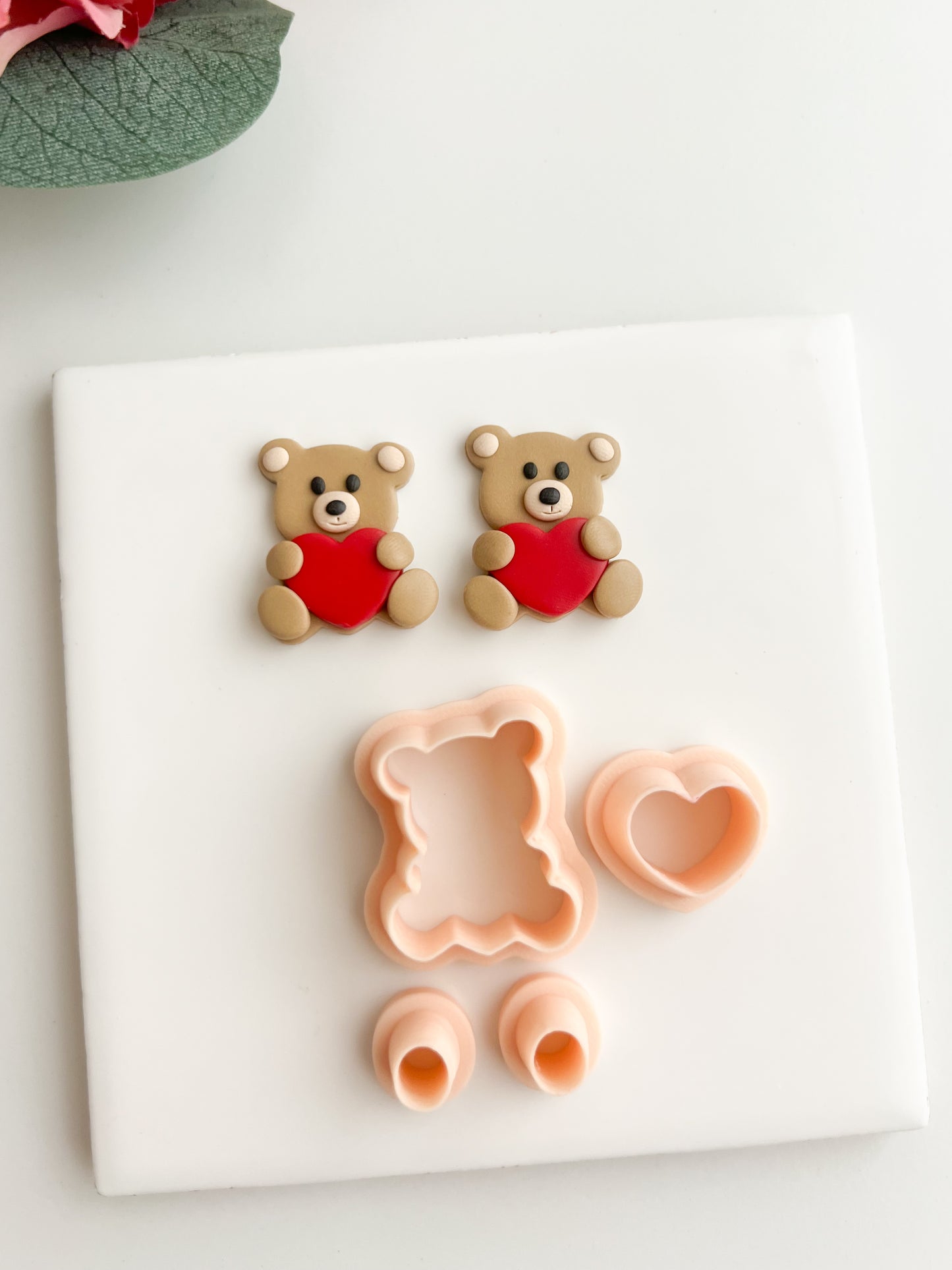 Teddy Bear No. 2 Clay Cutter | Teddy Bear Polymer Clay Cutter for DIY Cute Earrings Adorable Jewelry and Handmade Stuffed Animal Accessories