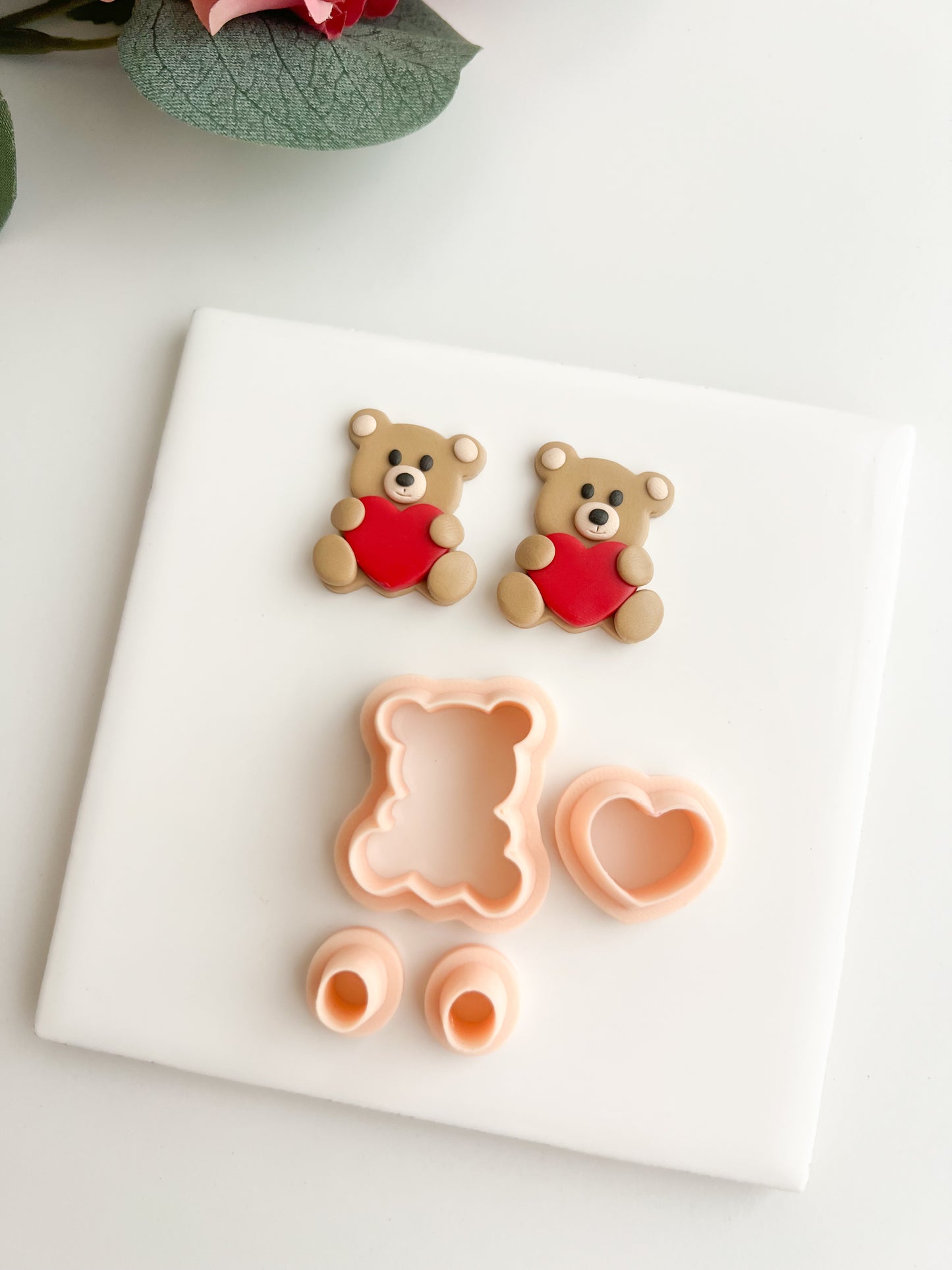 Teddy Bear No. 2 Clay Cutter | Teddy Bear Polymer Clay Cutter for DIY Cute Earrings Adorable Jewelry and Handmade Stuffed Animal Accessories