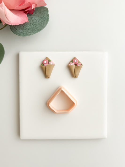 Flower Bouquet Clay Cutter | Flower Bouquet Polymer Clay Cutter for DIY Floral Earrings Nature-Themed Jewelry and Handmade Elegant Accessories