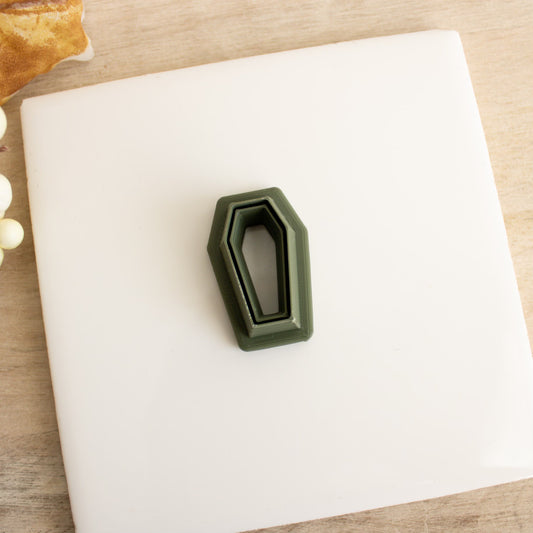 Coffin Clay Cutter | Coffin Shape Polymer Clay Cutter for DIY Halloween Earrings Gothic Jewelry and Spooky Handmade Accessories