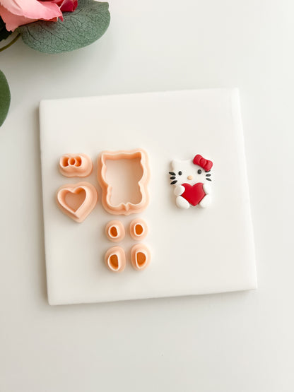 Hello Kitty Clay Cutter | Hello Kitty Polymer Clay Cutter for DIY Sanrio Earrings Cute Jewelry and Handmade Kawaii Accessories