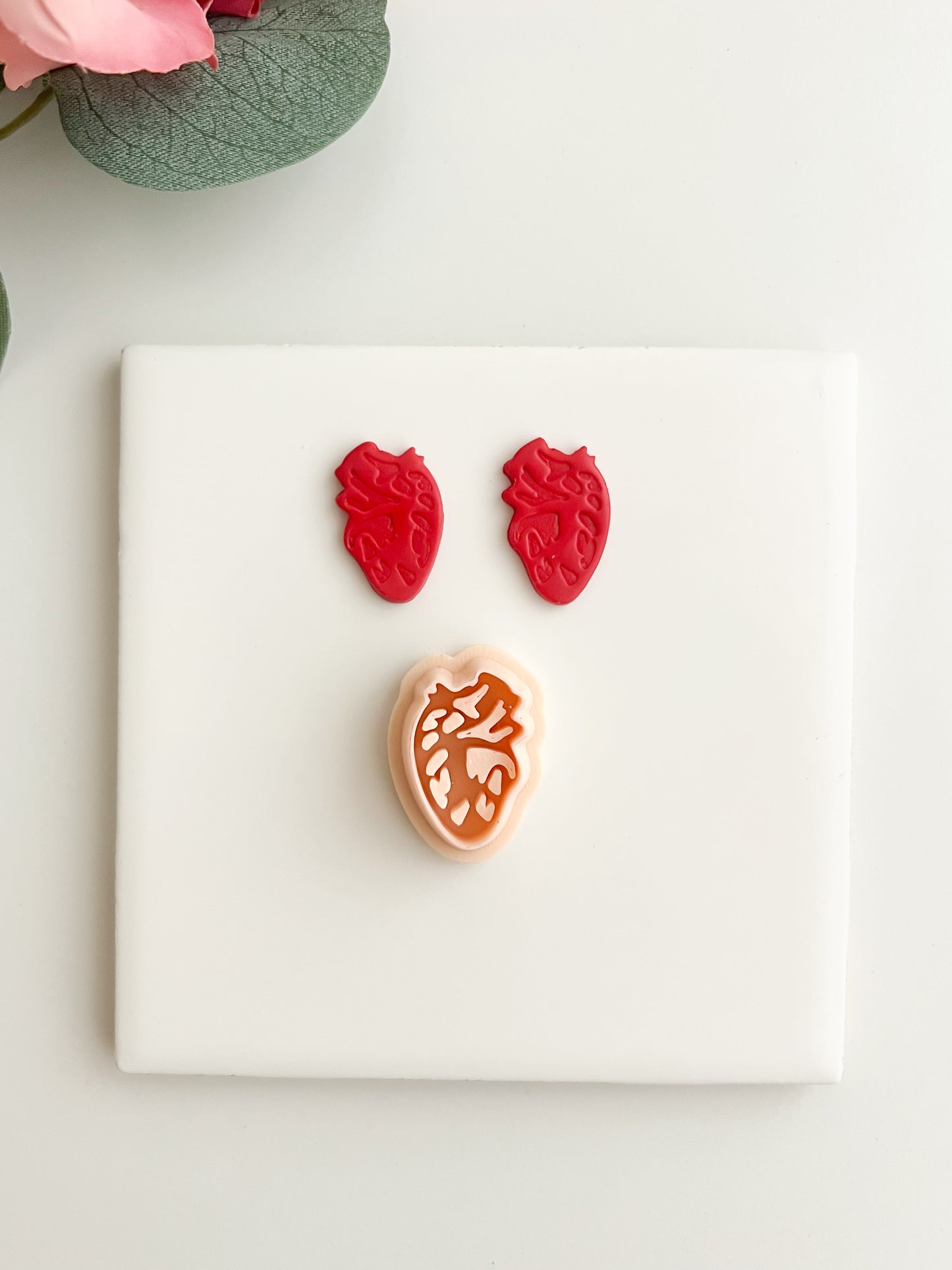 Anatomically Correct Heart Clay Cutter | Anatomically Correct Heart Polymer Clay Cutter for DIY Medical Earrings Anatomy-Themed Jewelry and Handmade Unique Accessories