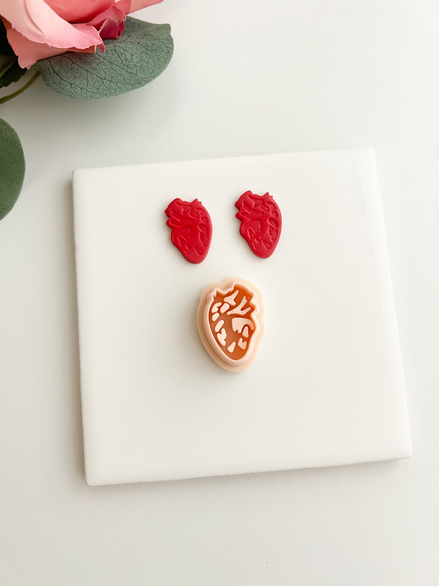 Anatomically Correct Heart Clay Cutter | Anatomically Correct Heart Polymer Clay Cutter for DIY Medical Earrings Anatomy-Themed Jewelry and Handmade Unique Accessories
