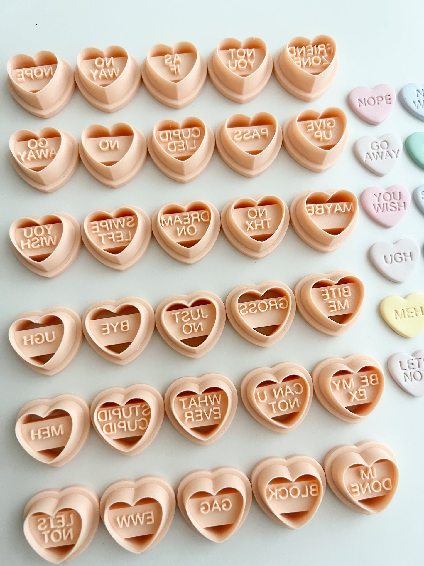 Anti-Valentine Hearts - Clay Cutter | Anti-Valentine Hearts Polymer Clay Cutter for DIY Funny Earrings Sarcastic-Themed Jewelry and Handmade Unique Accessories