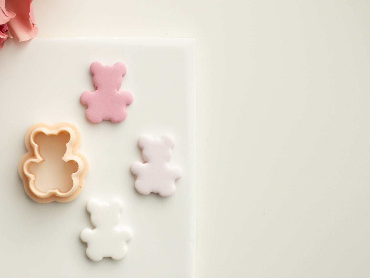Teddy Bear Clay Cutter | Cute Bear Polymer Clay Cutter for DIY Earrings, Baby Gifts, and Crafts