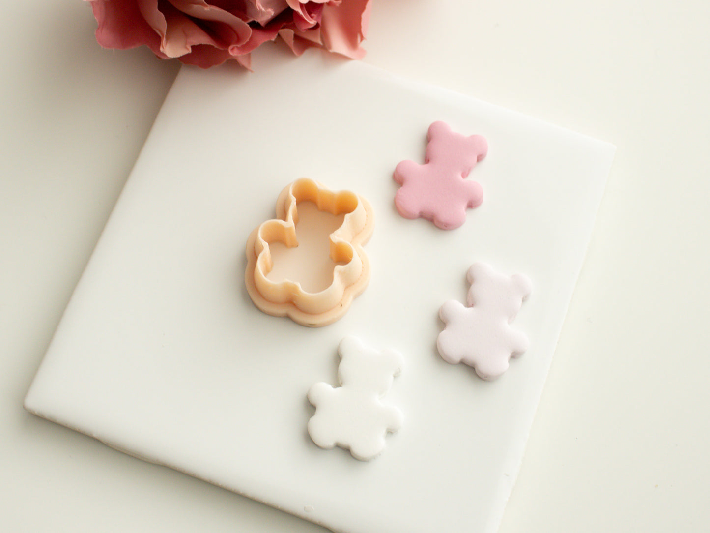 Teddy Bear Clay Cutter | Cute Bear Polymer Clay Cutter for DIY Earrings, Baby Gifts, and Crafts