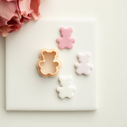 Teddy Bear Clay Cutter | Cute Bear Polymer Clay Cutter for DIY Earrings, Baby Gifts, and Crafts