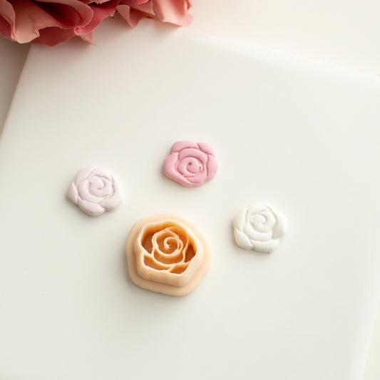 Rose Clay Cutter | Floral Rose Polymer Clay Cutter for DIY Earrings and Botanical Crafts