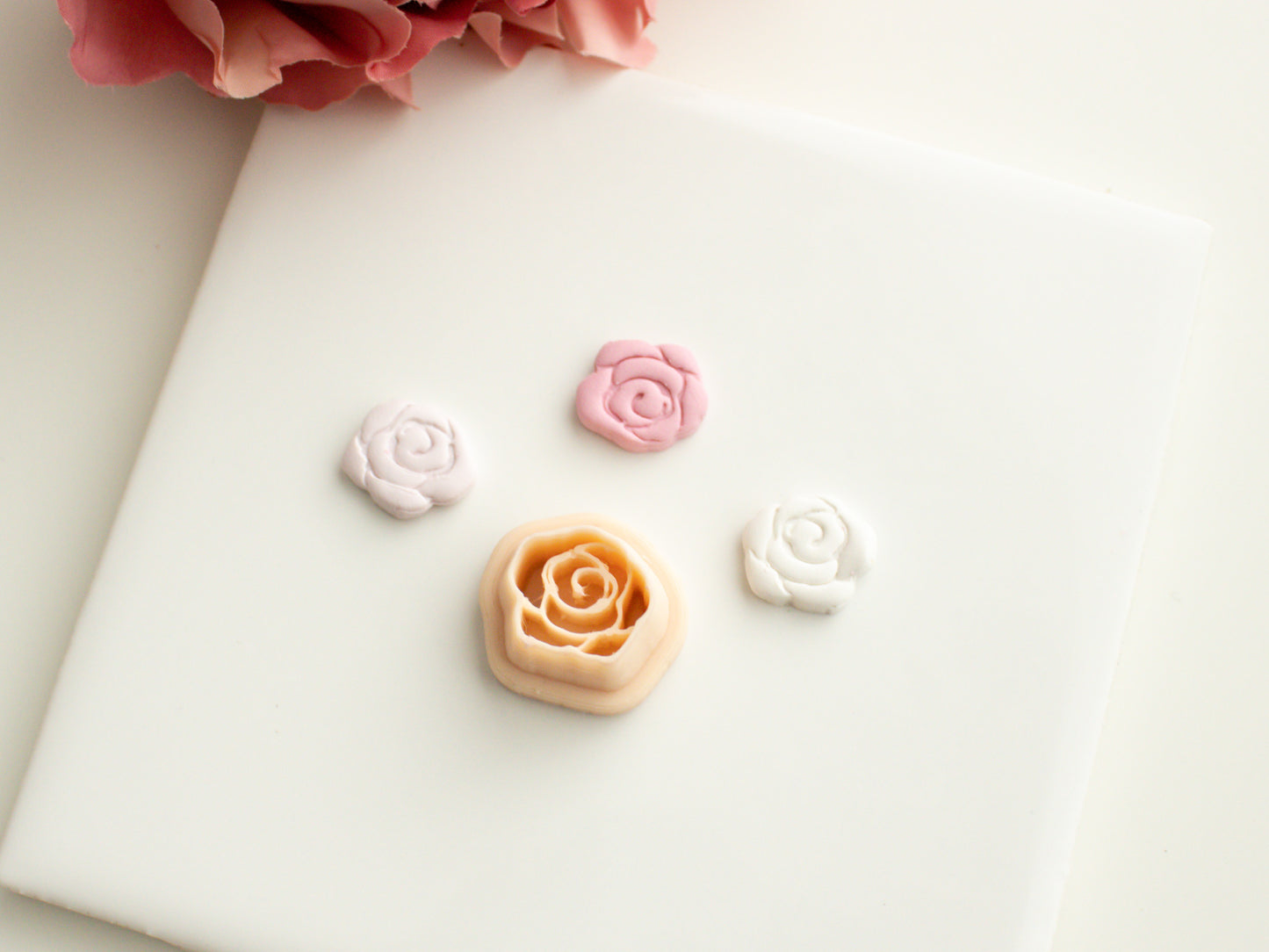 Rose Clay Cutter | Floral Rose Polymer Clay Cutter for DIY Earrings and Botanical Crafts
