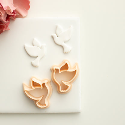 Turtledoves Clay Cutter | Christmas and Wedding-Themed Polymer Clay Cutter for DIY Earrings and Crafts