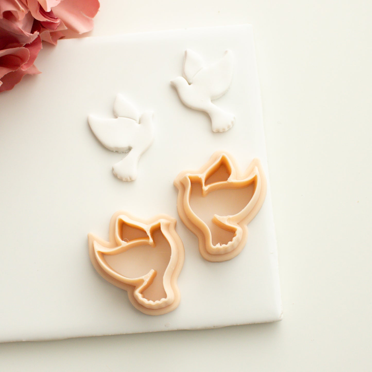 Turtledoves Clay Cutter | Christmas and Wedding-Themed Polymer Clay Cutter for DIY Earrings and Crafts