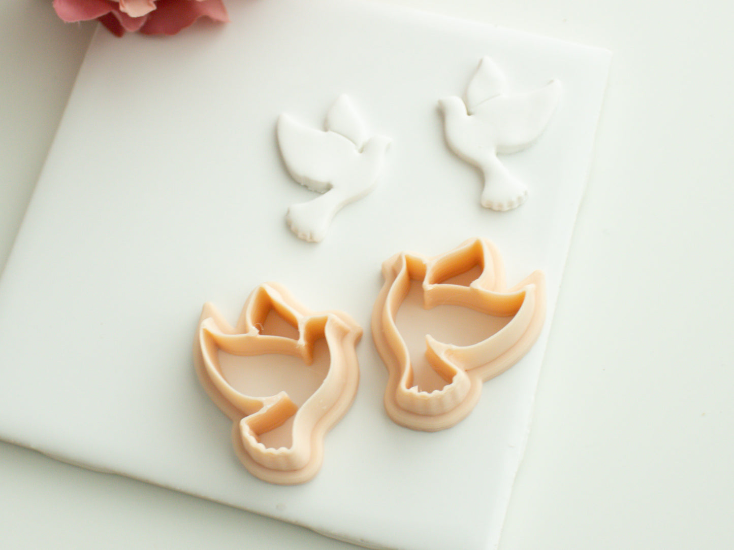 Turtledoves Clay Cutter | Christmas and Wedding-Themed Polymer Clay Cutter for DIY Earrings and Crafts