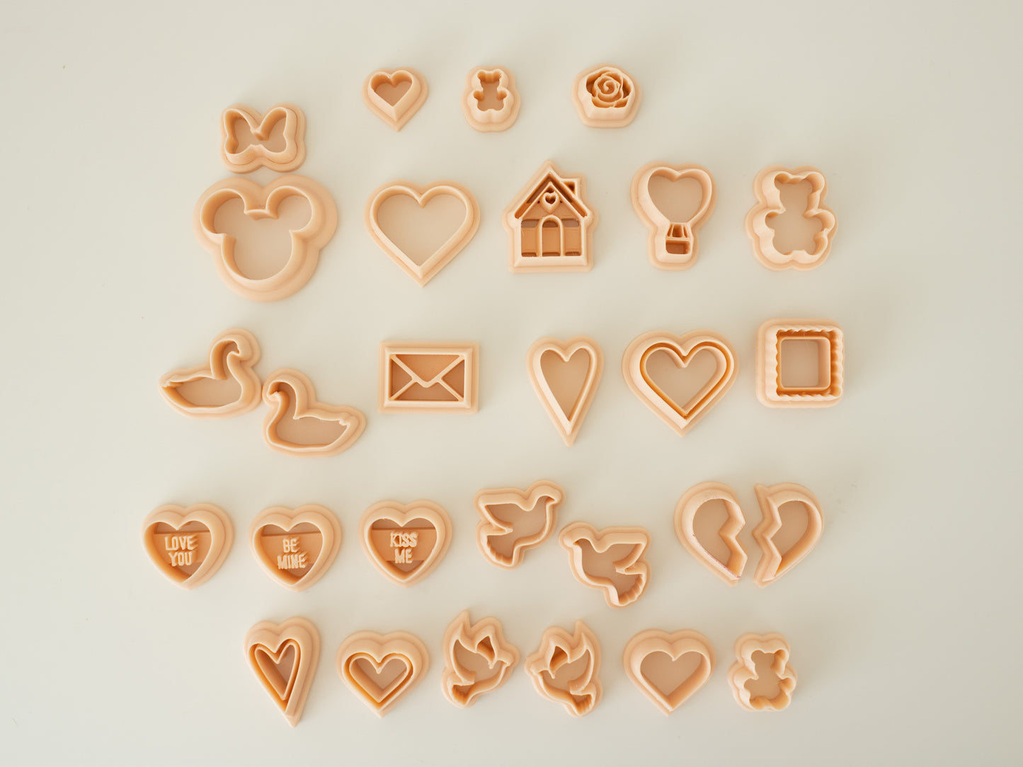 Valentine Bundle Clay Cutter Set | Heart-Shaped Polymer Clay Cutter Collection for DIY Jewelry and Crafts