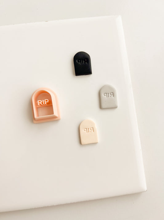 Tombstone Clay Cutter | Halloween Tombstone Polymer Clay Cutter for Spooky Earrings and Crafts