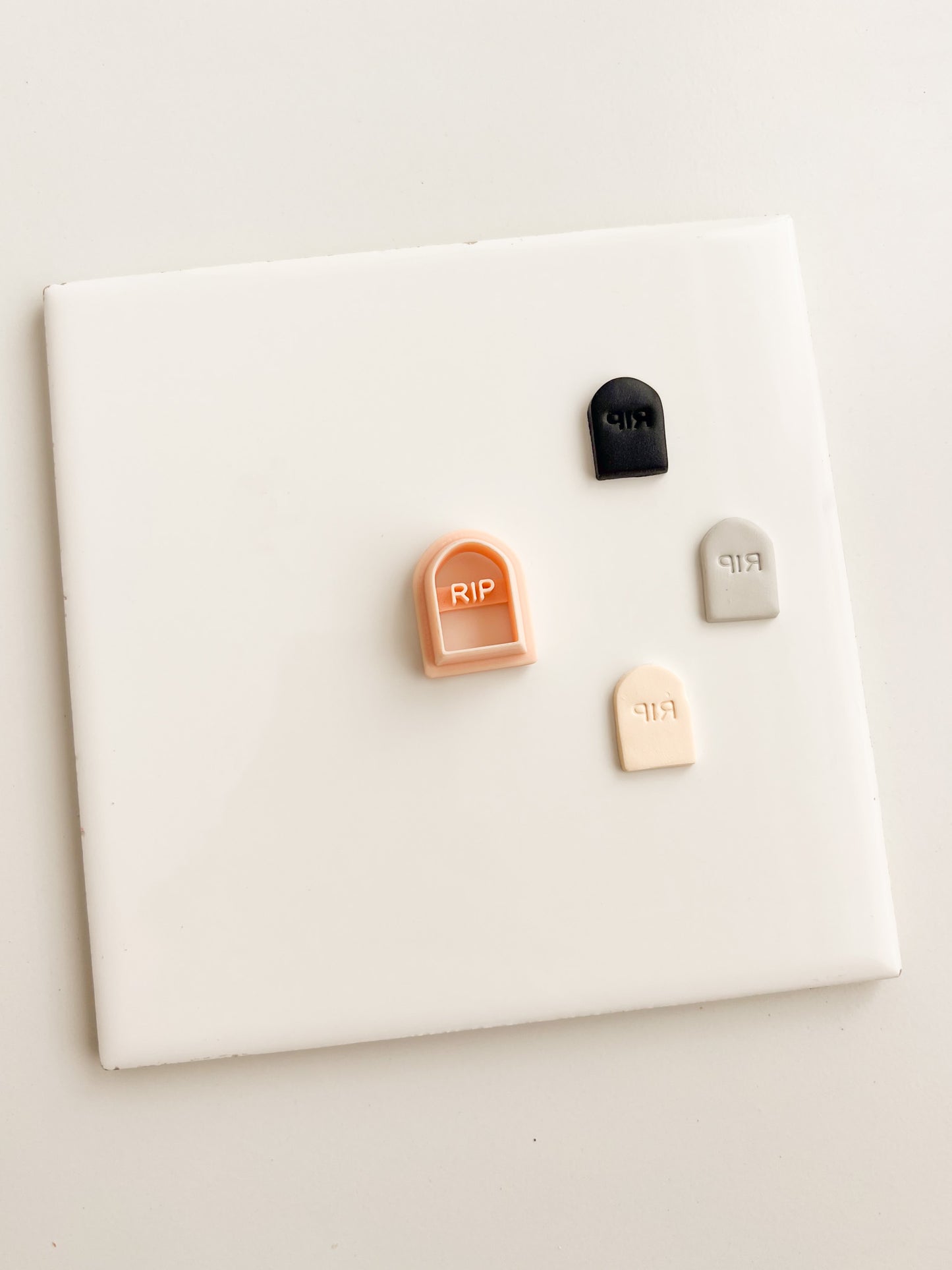 Tombstone Clay Cutter | Halloween Tombstone Polymer Clay Cutter for Spooky Earrings and Crafts