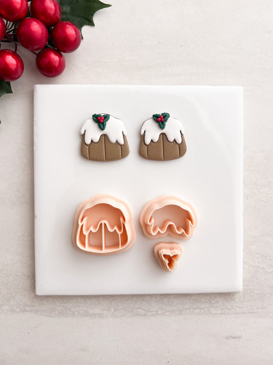 Christmas Pudding No. 2 Clay Cutter | Christmas Pudding No. 2 Polymer Clay Cutter for DIY Food Earrings Holiday-Themed Jewelry and Handmade Festive Accessories