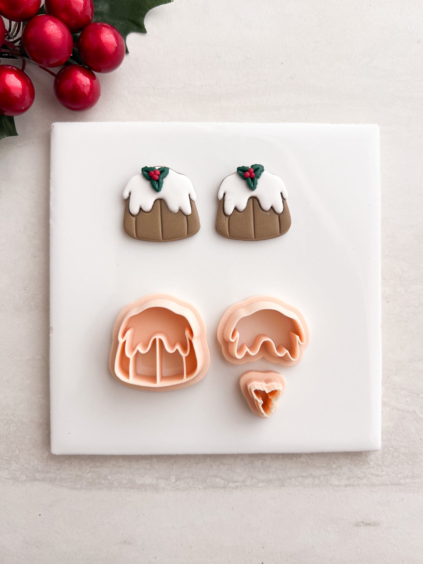 Christmas Pudding No. 2 Clay Cutter | Christmas Pudding No. 2 Polymer Clay Cutter for DIY Food Earrings Holiday-Themed Jewelry and Handmade Festive Accessories