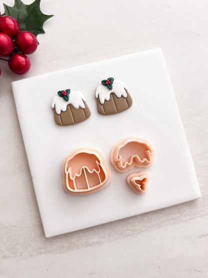 Christmas Pudding No. 2 Clay Cutter | Christmas Pudding No. 2 Polymer Clay Cutter for DIY Food Earrings Holiday-Themed Jewelry and Handmade Festive Accessories