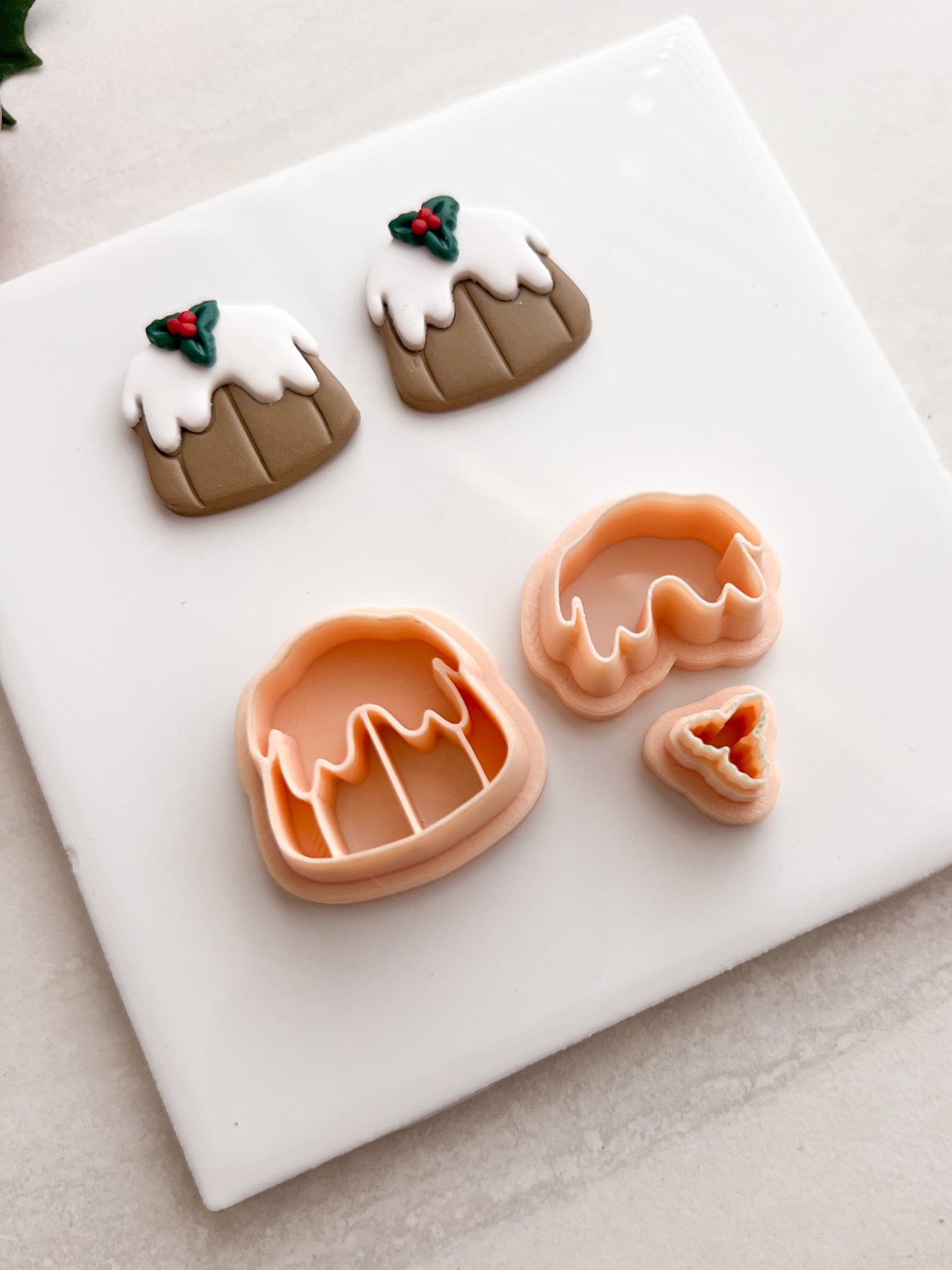 Christmas Pudding No. 2 Clay Cutter | Christmas Pudding No. 2 Polymer Clay Cutter for DIY Food Earrings Holiday-Themed Jewelry and Handmade Festive Accessories