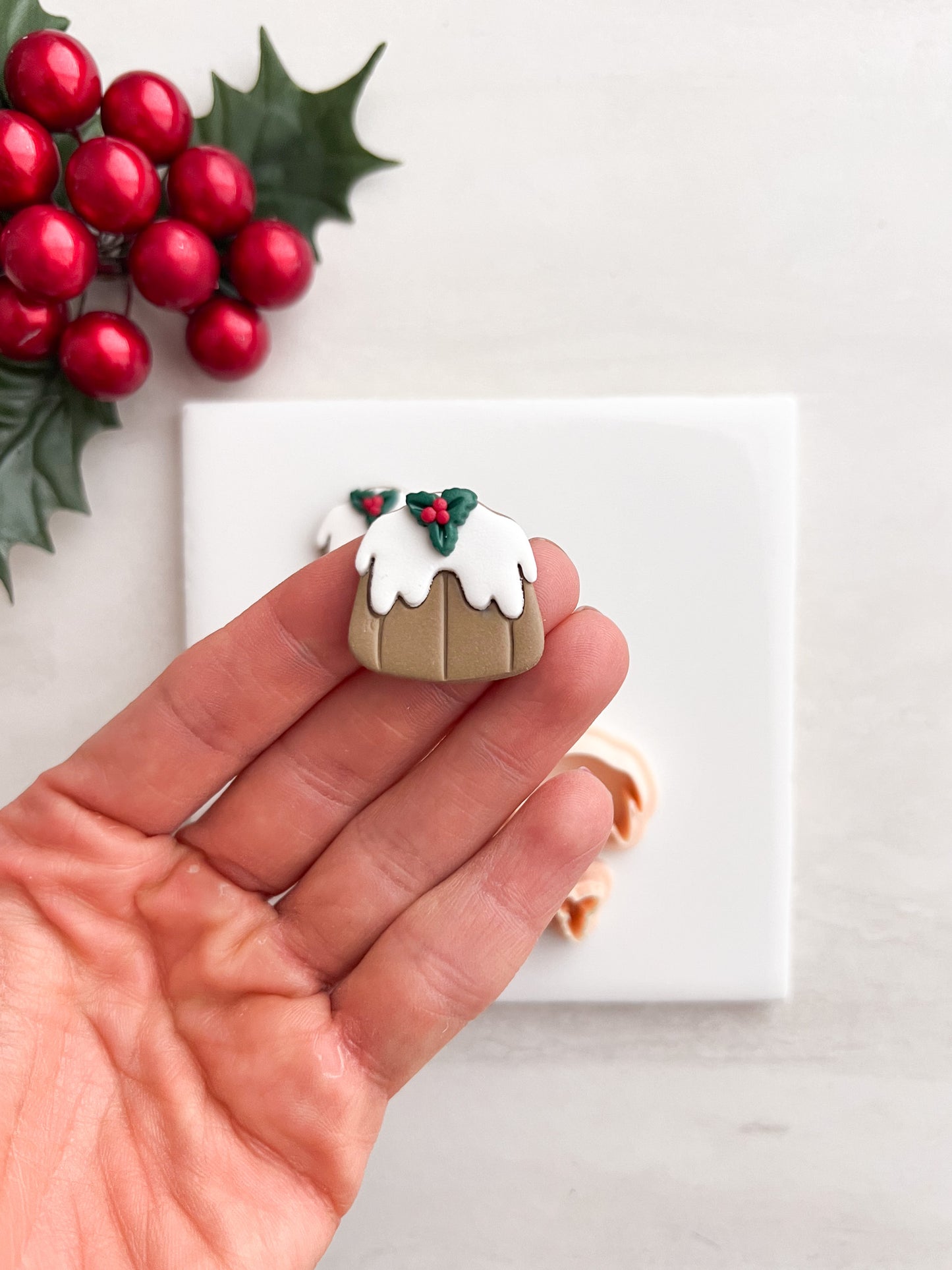 Christmas Pudding No. 2 Clay Cutter | Christmas Pudding No. 2 Polymer Clay Cutter for DIY Food Earrings Holiday-Themed Jewelry and Handmade Festive Accessories
