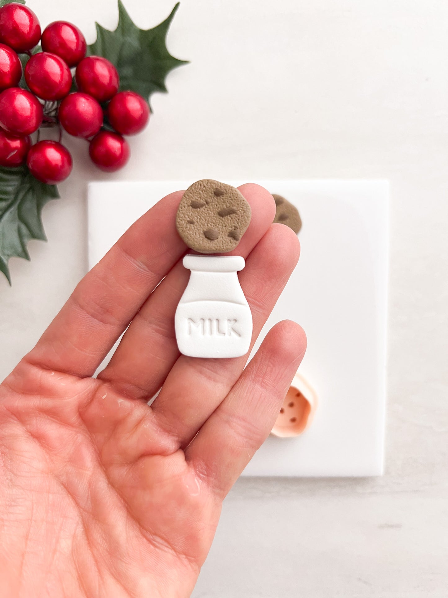 Milk and Cookies No. 3 Clay Cutter | Milk and Cookies No. 3 Polymer Clay Cutter for DIY Food Earrings Snack Jewelry and Handmade Cute Accessories