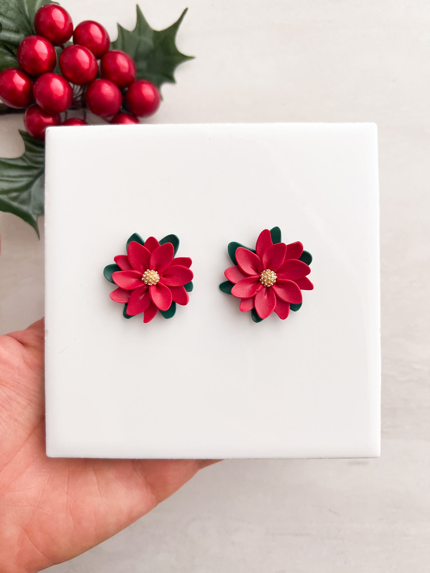 Poinsettia No. 4 Clay Cutter | Poinsettia No. 4 Polymer Clay Cutter for DIY Christmas Earrings Holiday Jewelry and Handmade Winter Accessories