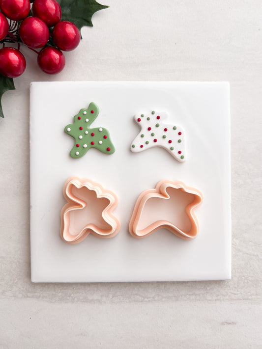 Reindeer Frosted Cookies Clay Cutter | Reindeer Frosted Cookies Polymer Clay Cutter for DIY Christmas Earrings Cute Jewelry and Handmade Holiday Accessories