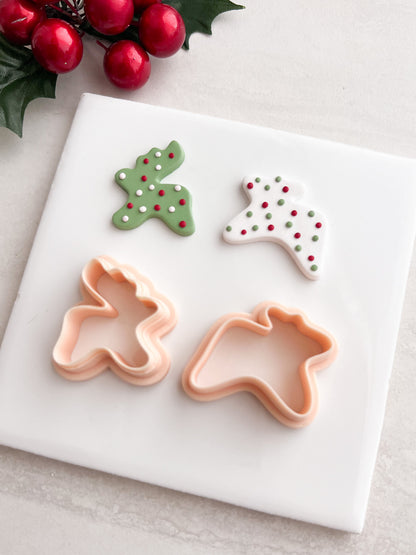 Reindeer Frosted Cookies Clay Cutter | Reindeer Frosted Cookies Polymer Clay Cutter for DIY Christmas Earrings Cute Jewelry and Handmade Holiday Accessories