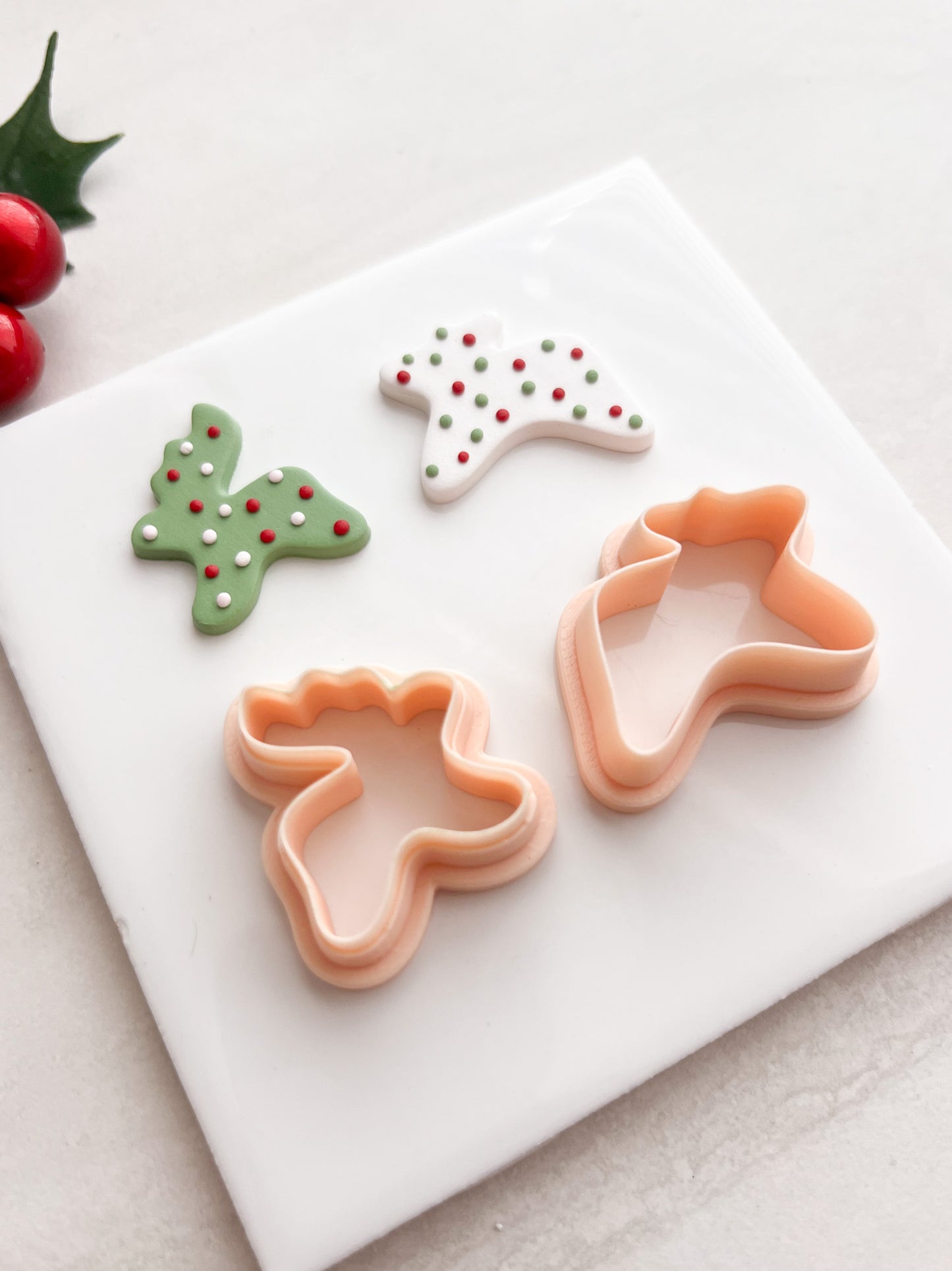 Reindeer Frosted Cookies Clay Cutter | Reindeer Frosted Cookies Polymer Clay Cutter for DIY Christmas Earrings Cute Jewelry and Handmade Holiday Accessories