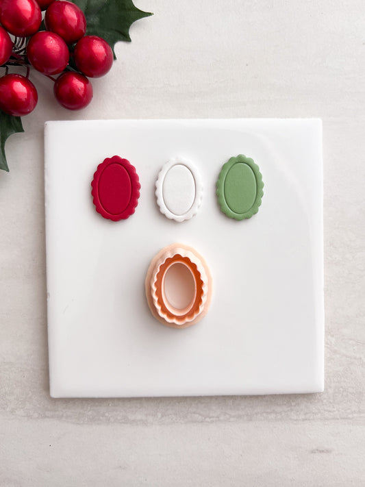 Embossed Portrait No. 1 Clay Cutter | Embossed Portrait No. 1 Polymer Clay Cutter for DIY Classic Earrings Vintage-Themed Jewelry and Handmade Decorative Accessories