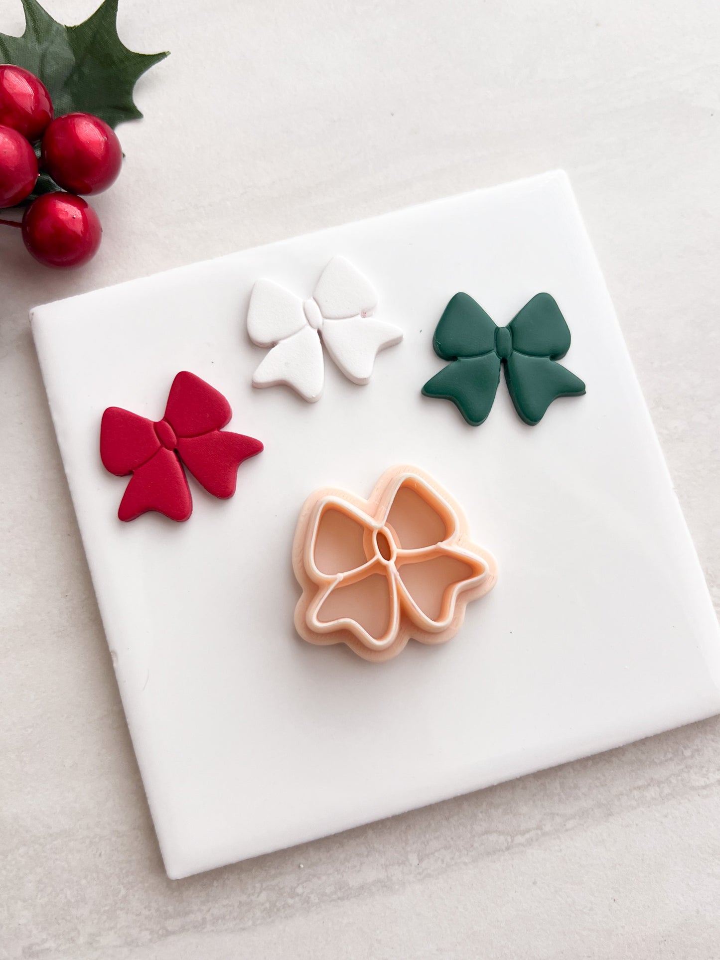 Christmas Ribbon No. 2 Clay Cutter | Christmas Ribbon No. 2 Polymer Clay Cutter for DIY Elegant Holiday Earrings Festive Jewelry and Handmade Accessories