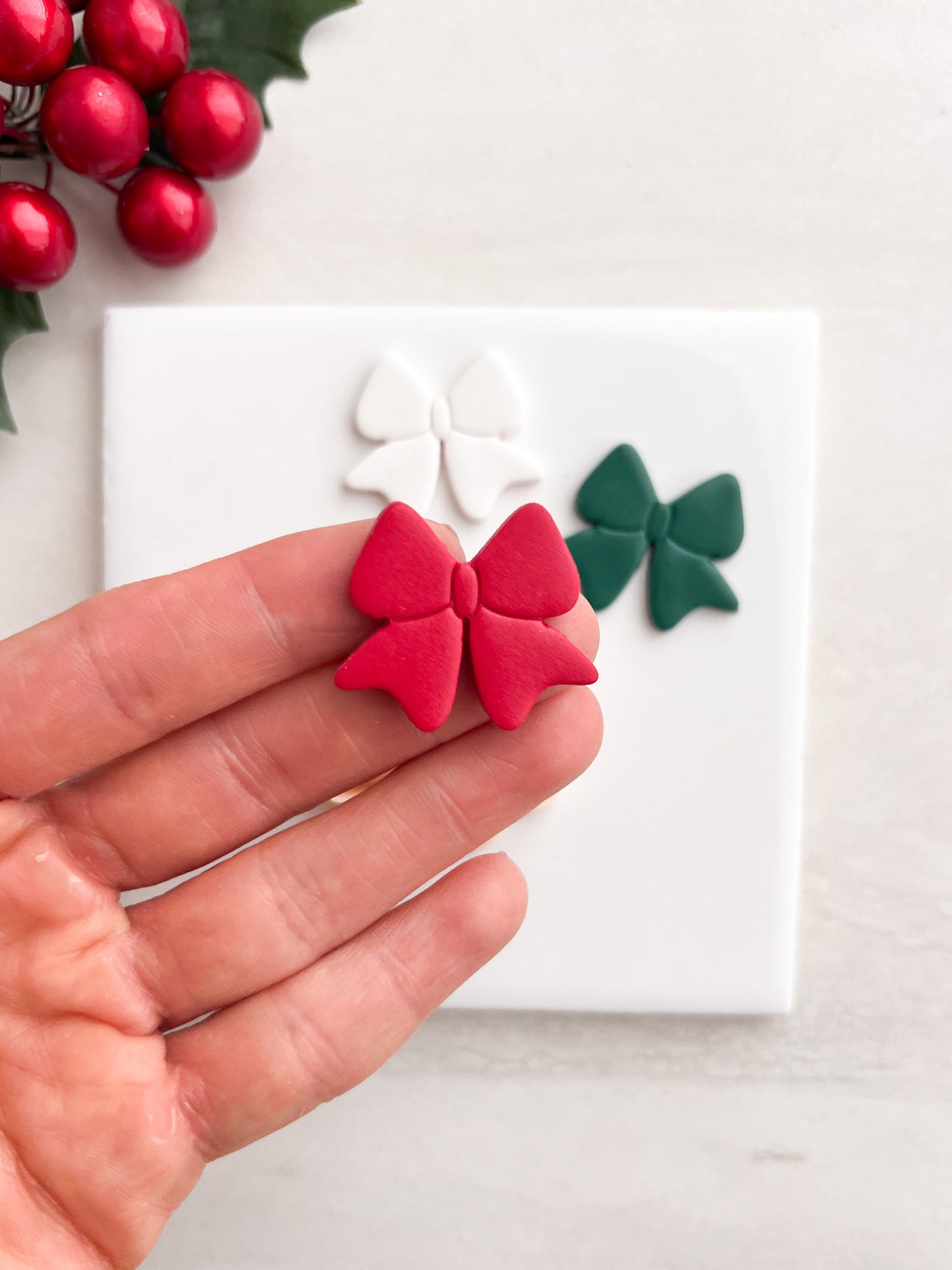 Christmas Ribbon No. 2 Clay Cutter | Christmas Ribbon No. 2 Polymer Clay Cutter for DIY Elegant Holiday Earrings Festive Jewelry and Handmade Accessories