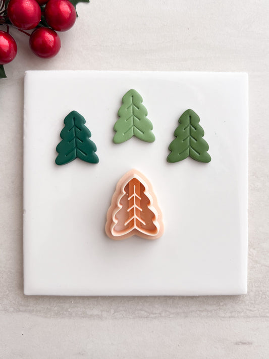 Norwegian Tree No. 1 Clay Cutter | Norwegian Tree Polymer Clay Cutter for DIY Scandinavian Earrings Festive Jewelry and Handmade Holiday Accessories