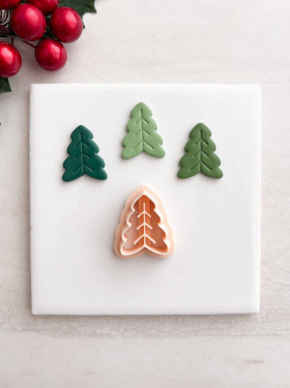 Norwegian Tree No. 1 Clay Cutter | Norwegian Tree Polymer Clay Cutter for DIY Scandinavian Earrings Festive Jewelry and Handmade Holiday Accessories