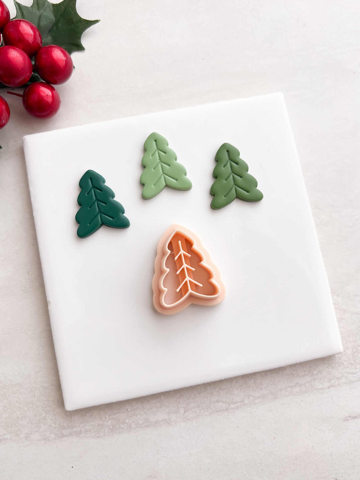 Norwegian Tree No. 1 Clay Cutter | Norwegian Tree Polymer Clay Cutter for DIY Scandinavian Earrings Festive Jewelry and Handmade Holiday Accessories
